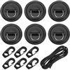 PATIKIL 6 Pezzi D-Ring Patch D-Ring in Acciaio Inossidabile PVC Nero