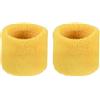 M METERXITY 2 Pezzi Fascia Polso Elastica In Cotone Spugna 8x5cm Giallo | Traspirante, Ideale Per Tennis/Basketball/Running