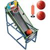 Generico Set da basket per bambini: canestro ad altezza regolabile con palline e bas