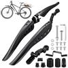 QMLING Set di parafanghi universali per mountain bike, ruota anteriore e | Set parafanghi per mountain bike da 24-28 pollici, regolabile e rimovibile, per mountain bike, bici da strada, MTB