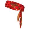 Anceky Fascia per capelli rinfrescante sportiva con piccole bacche rosse Fascia per capelli neutra a doppia faccia per corsa, fitness, karate, yoga, calcio