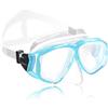 Zoriena Occhiali da Sub Bambini Maschera Nuoto Silicone Antiappannamento Snorkeling | Visione panoramica 180° con copertura nasale morbida accessori inclusi e cinturino regolabile per piscina e mare