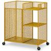 Nishiyuenyi Organizer Fitness, Scaffale a 3 Ripiani, Oro, multifunzione, da terra
