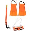 SKISUNO Set Snorkeling per con Maschera Anti-Fog, Pinne Leggere 25-30 e Boccaglio Asciutto, Attrezzatura per Spiaggia e Immersioni, 1 Set