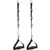VOSAREA 2 Pezzi Bande di Resistenza Fitness Bicep Train Pull Strap Nero | 10 D-ring Handle Strap, Exercise Tension Tape, Abs e Acciaio Inox Oxford Cloth