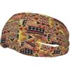 Anceky Fascia antisudore sportiva unisex per adulti con stampa patchwork in tessuto africano, fasce sportive versatili, fascia traspirante