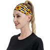 Anceky Fasce sportive nere con girasole per donne e uomini, fasce larghe antiscivolo per capelli da donna, fasce elastiche antisudore, fasce per la testa per donne e uomini per esercizi di yoga