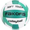 FAKOFIS Palla da Beach Volley, Misura Ufficiale 5, Morbida Pallavolo per Bambini Adulti, Palla per Giochi Interni ed Esterni