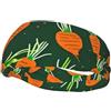 Anceky Fascia antisudore sportiva unisex per adulti Happy Carrot Print, fasce sportive versatili, fascia antisudore