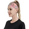 Anceky Fasce sportive con fiori rosa ad su leopardo per donne e uomini, fasce larghe antiscivolo per capelli da donna, fasce elastiche antisudore, fasce per la testa per donne e uomini per esercizi di alle