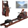 JASPORT R3 vogatore pieghevole in legno di quercia con display LCD Bluetooth, compatibile Kinomap, serbatoio acqua 28L, portata 150 kg, sedile ergonomico, supporto tablet regolabile