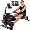 SPORTNOW Vogatore Magnetico Bluetooth 16 Livelli di Resistenza Rosso