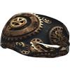 Anceky Fascia antisudore sportiva unisex per adulti con stampa Steampunk Gears, fasce sportive versatili, fascia antisudore