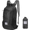 PATIKIL Zaino da Tekking 15L-20L Zaino Leggero Pieghevole Giorno Borsa Nero | Tracolla Pieghevole, Zaino Spalla per Uomo Donna, per Arrampicata Aperto Ciclismo