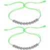 PATIKIL Contatore punteggio Golf con Perline 2 Pezzi Verde Neon | Accessori golf facili da regolare per donne e uomini, conteggio colpi golfista