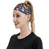 Anceky Fasce sportive con dinosauri color pastello per donne e uomini, fasce larghe antiscivolo per capelli da donna, fasce elastiche antisudore, fasce per la testa per donne e uomini per esercizi di yoga
