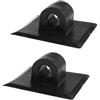OUNONA 2 Pezzi Supporto Motore Kayak Nero Pvc, Staffa Fissaggio per e | Valvola Gommone, Accessori da Barca, Montaggio su Piano Orizzontale o Verticale
