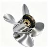 PWCMAN Elica fuoribordo inossidabile 33 cmx17 passo OEM 1453-130-17, scanalatura | Progettato per fuoribordo Mercury 40, 50, 60, 65, 70, 75, 80, 90, 100, 115, 125, 140, 150 CV, destro, 4 lame, mozzo pressato