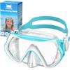 SUNTRIVA Maschera Subacquea per Bambini Silicone Morbido Panoramica 180° | Maschera per Immersioni Anti-Nebbia & Anti-Perdite Maschera Nuoto Bambino Mare Piscina