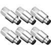 VALICLUD 6 Pezzi Luce per Valvola Bici Argento Lampeggio Automatico per Sicurezza in Corsa Notturna, Materiale Plastico e Metallo, Include 3 Batterie Ag10