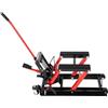 Luntra Sollevatore idraulico per moto, 680 kg, ponte sollevatore con blocco di sicurezza e ruote, cavalletto di montaggio per moto, ATV e quad, altezza di sollevamento 115-365 mm