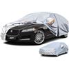 Kayme Telo Copriauto da Esterno, Telo per Auto da Esterno Impermeabile, Traspirante, Telo Macchina Felpato per Berlina BMW 6/7 Serie，Citroen C6, Jaguar XJ，S90 etc.Vedi Auto Tabella Taglie A10, Argento