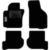 QUEMAR Tappetini Auto per Golf V e VI 2003-2012, Bordo Nero, 1 Ricamo | Kit Tappeti Moquette e Gomma su Misura / Set 2 Anteriori + 2 Posteriori / Ricami e Colori Personalizzati / Antiscivolo