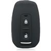 HOBIVA Custodia per chiave telecomando a 2 pulsanti, per Tata Indica Vista, Indigo Manza, in silicone, accessori di protezione, colore nero