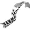 Generic For Casio MDV-106 MDV-107-1A for Duro for Marlin Watch Band 22mm Bracciale subacqueo di ricambio con estremità curva in acciaio inossidabile(Silvery 5)