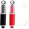 TMZELOA 2 Pezzi Martello di Sicurezza Auto a Molla ad Alta Pressione - Rompivetro in Acciaio al Tungsteno & Tagliacintura, Strumento di Emergenza Ultralight 27g, Nero & Rosso con Vetro di Test