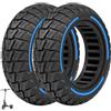 VOLOHAS Pneumatici pieni da 10 x 2,75-6,5 per Kugoo G2 Pro, Kugoo G-Booster, Speedway 5, Dualtron 3, pneumatici di ricambio in gomma piena, antiscivolo, fuoristrada, solidi, antiforatura (blu, 2 pezzi
