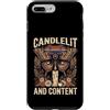 Candlelit Content Moth Readers Writers Custodia per iPhone 7 Plus/8 Plus Amanti dei libri di falena a lume di candela e contenuti