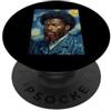 Funny Afrocentric Black History Van Gogh Storia nera della notte stellata di Van Gogh afro americano PopSockets PopGrip Adesivo