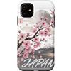 CRAZEELEBAH JAPAN INC Custodia per iPhone 11 GIAPPONE SAKURA CHERRY BLOSSOM MOON BRIGHT STREETWEAR