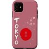 CRAZEELEBAH JAPAN INC Custodia per iPhone 11 Tokyo - Calliografia giapponese ad acquerello, motivo: fiori di ciliegio