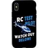 Funny RC Helicopter Gifts for Men and Wo Custodia per iPhone X/XS RC elicottero elicottero RC di corsa di telecomando