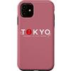 CRAZEELEBAH JAPAN INC Custodia per iPhone 11 TOKYO GIAPPONE LINE ART ESTETICO SAKURA FIORE DI CILIEGIO