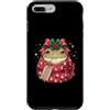 Merry Christmas Wrap Ribbon Bow Stars Xm Custodia per iPhone 7 Plus/8 Plus Frog Toad, carta da regalo con pupazzo di neve e agrifoglio