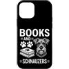 Funny Schnauzer And Book Design Custodia per iPhone 12 mini Libri E Schnauzer Schnauzer Divertente