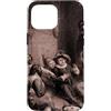 Vintage French Country Toile Custodia per iPhone 16 Pro Max Incisione antica della scena della prigione di Toile Hue Seppia