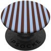 Elegant Geometric Vertical Lines Pattern Simpatiche linee verticali estetiche a righe azzurre e marroni PopSockets PopGrip Adesivo