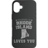 Someone Loves You In US State Of Rhode I Custodia per iPhone 16 Plus Qualcuno nel Rhode Island ti ama Heart Vintage State
