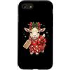 Merry Christmas Wrap Ribbon Bow Stars Xm Custodia per iPhone SE (2020) / 7/8 Carta da regalo con pupazzo di neve e capra, idea regalo