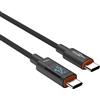 ANSMANN cavo di ricarica 60 cm USB tipo C per la ricarica rapida di smartphone, tablet, laptop, ecc. con potenza di uscita fino a 140 W/Cavo di alta qualità per l'ufficio, l'home office, il gamer