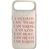Positive Mood Club Custodia per iPhone Air Affermazioni positive amavano intelligente forte gentile coraggioso