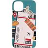 Traveler Souvenir Tickets Custodia per iPhone 14 Plus Biglietto aereo Varsavia Carta d'imbarco Aereo Polonia Amante dei viaggi