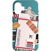 Traveler Souvenir Tickets Custodia per iPhone 16 Biglietto aereo Varsavia Carta d'imbarco Aereo Polonia Amante dei viaggi