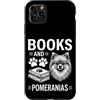 Funny Pomeranian And Book Design Custodia per iPhone 11 Pro Max Libri E Pomerania Divertente Pomerania