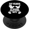 Fraxoweb 32 Anni di guida a vicenda Noci Moglie Marito Matrimonio PopSockets PopGrip Adesivo