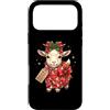 Merry Christmas Wrap Ribbon Bow Stars Xm Custodia per iPhone 17 Pro Max Carta da regalo con pupazzo di neve e capra, idea regalo